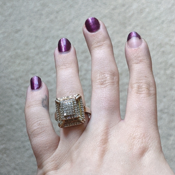 925 Silver Diamond Ring - Picture 5 of 5